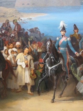  von Lienzo - Einzug Konig Ottos von Griechenland en el centro de Nauplia Peter von Hess guerra histórica